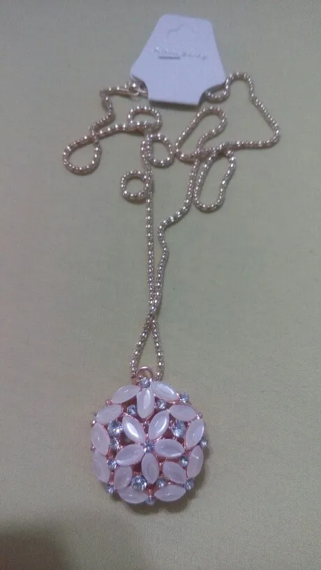 LNRRABC для женщин выдалбливают 3D Опал Кристалл цветок Длинная подвеска цепочки и ожерелья серебро милый золотой свитер цепи модные украшения
