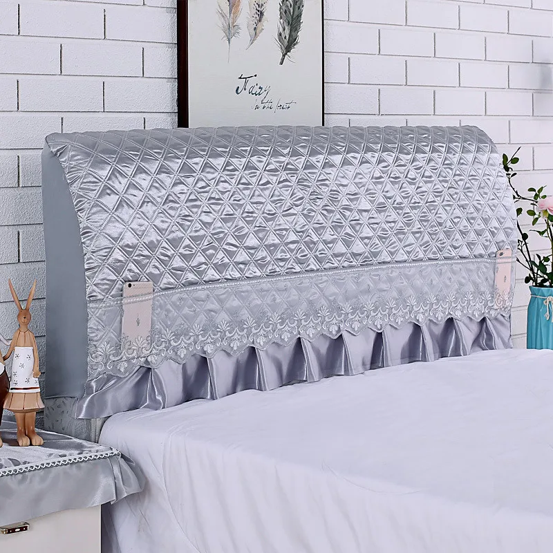 

2019 Dust Proof Bedside Cover Thicken Fabric Dust Cover Solid Color Bedside Covers Bedroom Home Textile Bed Decoration ZJM9215
