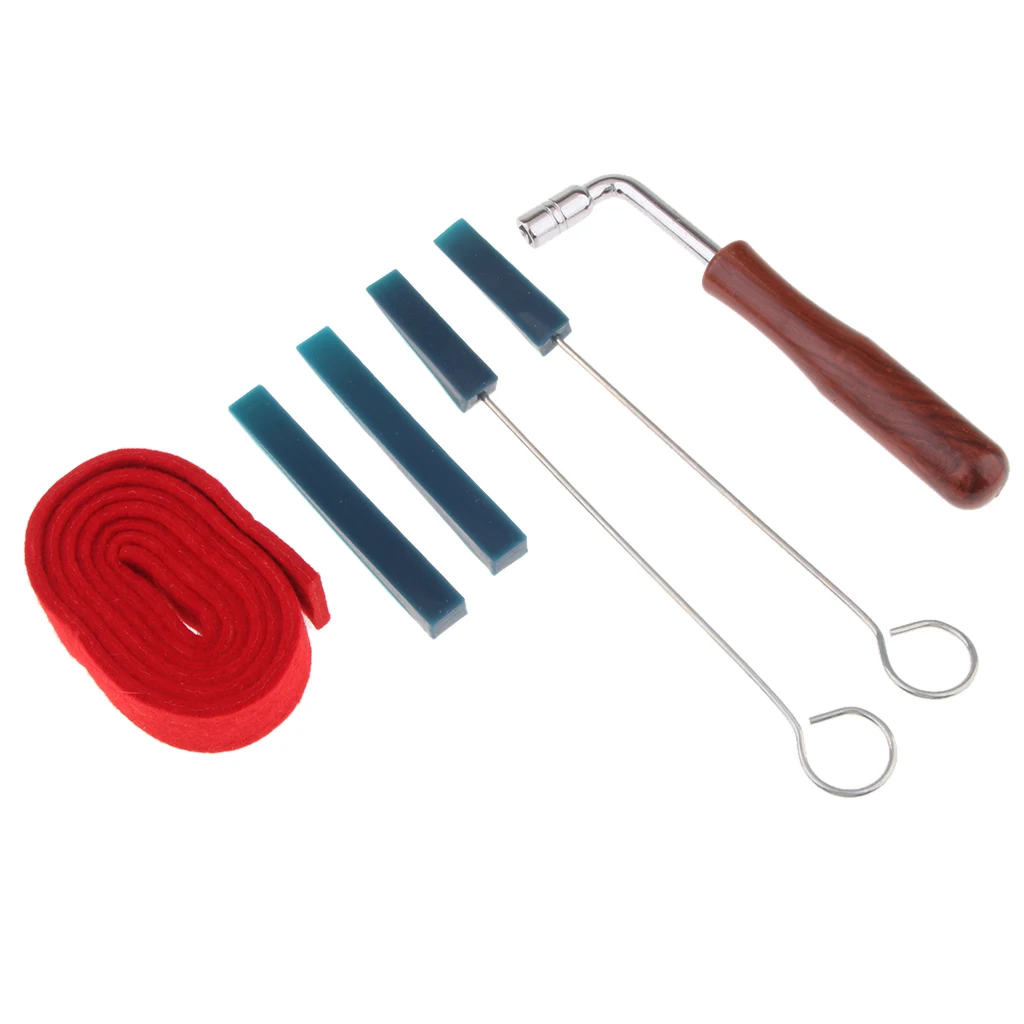 6 Pieces Assorted Professional Piano Tuning Kit Hammer Temperament Strip Mutes Tools Piano Tuning Fixing Parts