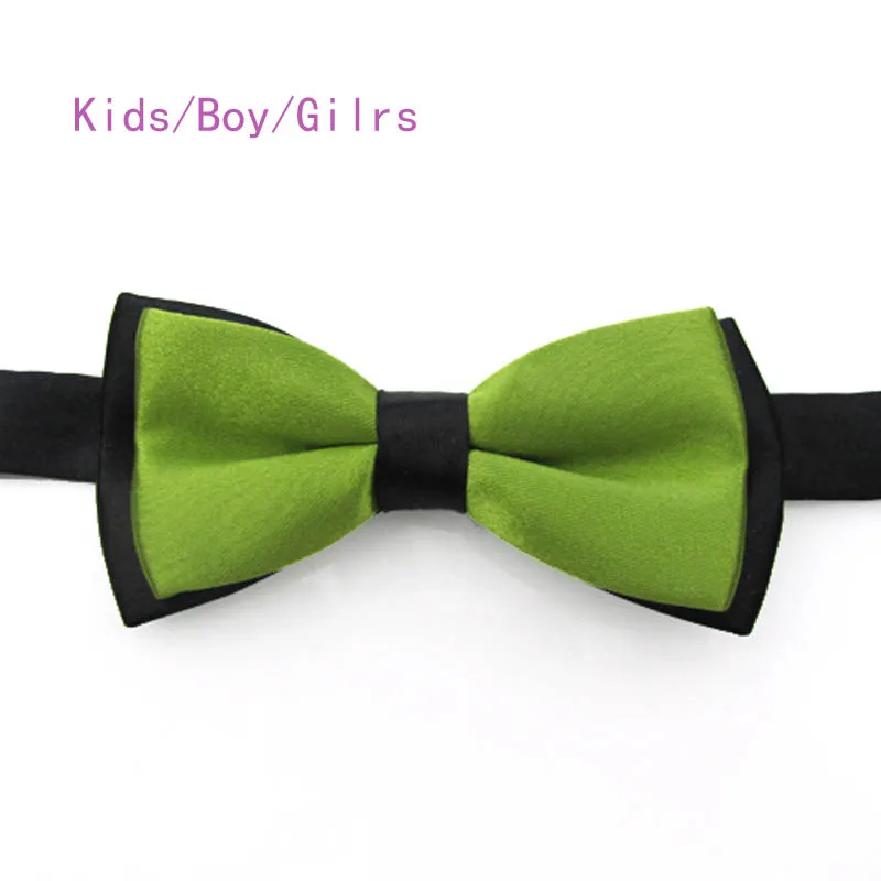 Галстук-бабочка для мужчин, Официальный галстук для мальчиков, мужской свадебный галстук-бабочка, Мужская нарядная рубашка krawatte legame, подарок для мальчиков и девочек, съемный воротник - Цвет: Kid Black Light Moss