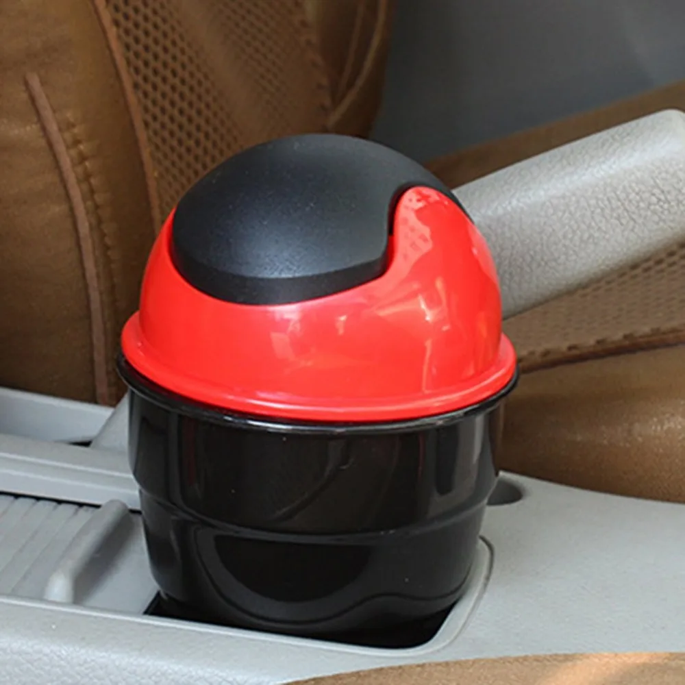 Universal Car Trash Bin Mini Garbage Can Vehicle Rubbish Bin With Lid