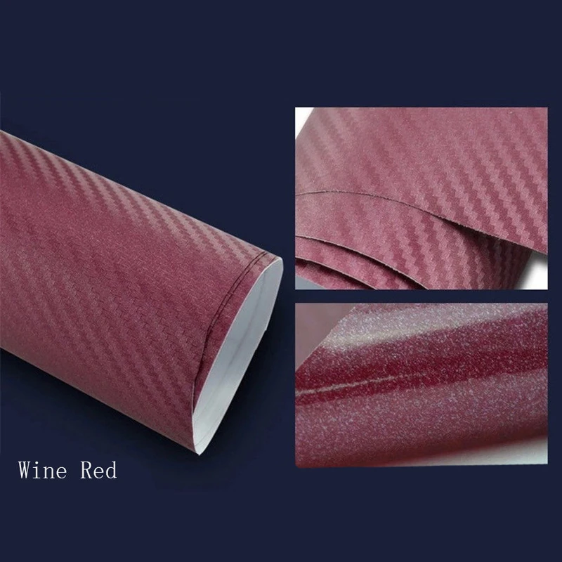 DIY 127*50cm 3D Waterproof Carbon Fiber Vinyl Car Wrap Sheet Roll Film Sticker Decal