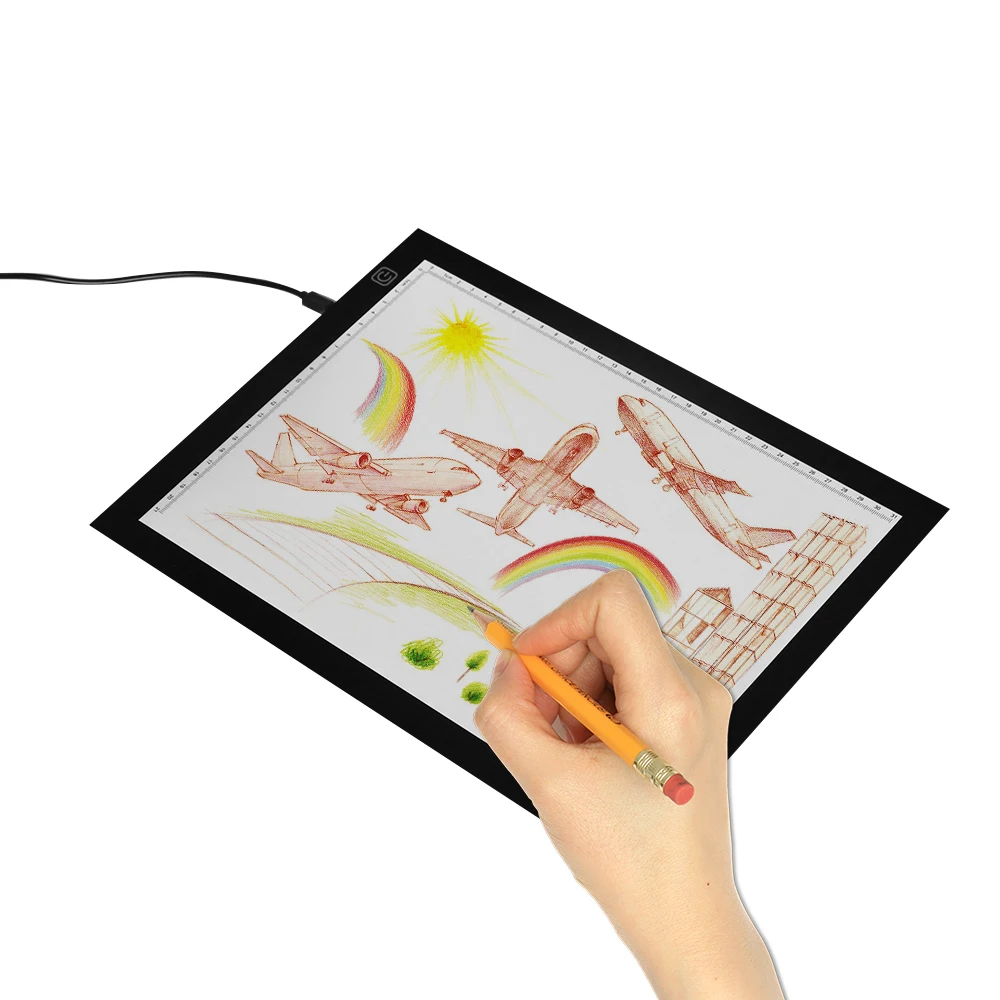 A4 Ultra thin Portable LED Light Pad Tracer with USB Cable Dimmable