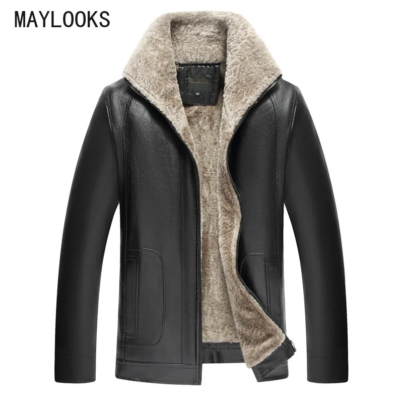 2019 Men's Leather Jackets And Coats Spring Autumn Brand Men Slim Stand Collar  Bomber Jacket Faux Leather Fur Coat HN228