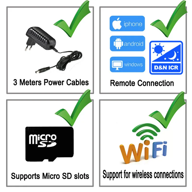 IP камера видеонаблюдения с поддержкой Wi Fi 720/960/1080P|Камеры видеонаблюдения| |