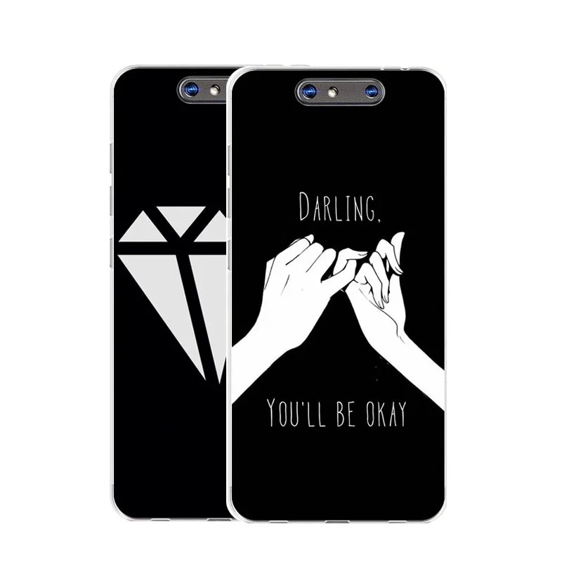 

zte blade v8 Case,Silicon black Graffiti Painting Soft TPU Back Cover for zte blade v8 Phone Protect Case shell Capa Funda