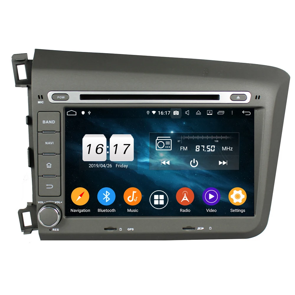 Excellent Android 9.0 CAR DVD Player for HONDA CIVIC 2012-2015 GPS navigation Car multimedia player 4+32G 0