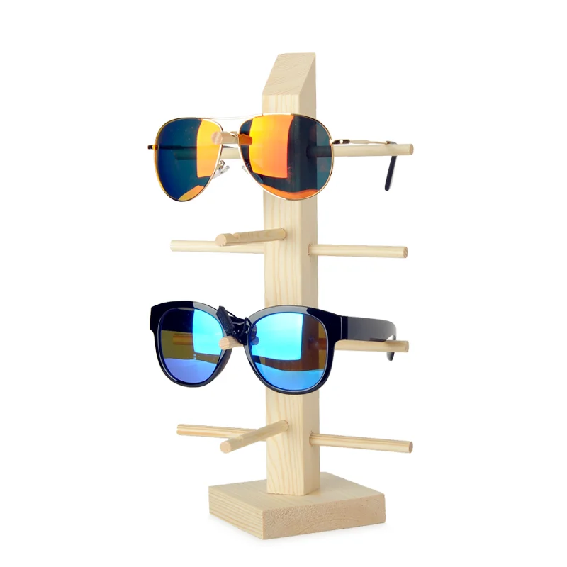 2016 Wood Glasses Racks For 3/4/5 Glasses Sunglasses Display Stand Wood