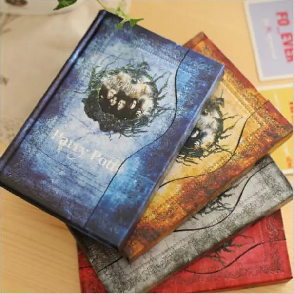 

4pcs/lot Hardcover Harry Potter Vintage Notebook/Diary Book/Gift Note Book/Notepad/Agenda Planner 2016-2017-2018 calendar GT185