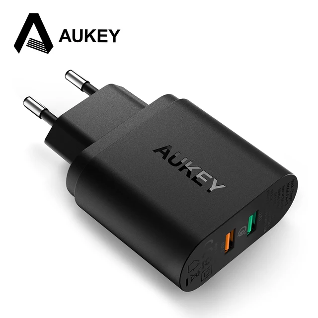 AUKEY Зарядное Устройство Быстрое Зарядное Устройство Для Мобильного Телефона для Qualcomm Быстрая Charge 3.0 Dual USB Зарядное Устройство 34.5 Вт USB Быстрое Зарядное Устройство для телефон