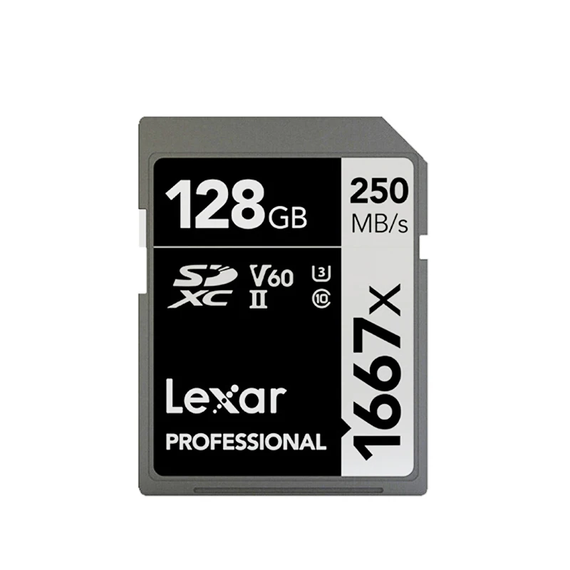 Lexar 1667X карта памяти 64 128 Гб класс 10 U3 V60 SD карта 128 Гб 64 Гб 256 ГБ 250 Мб флеш-карта SD карта памяти для камеры SDXC SDHC - Емкость: SD1667X-128G