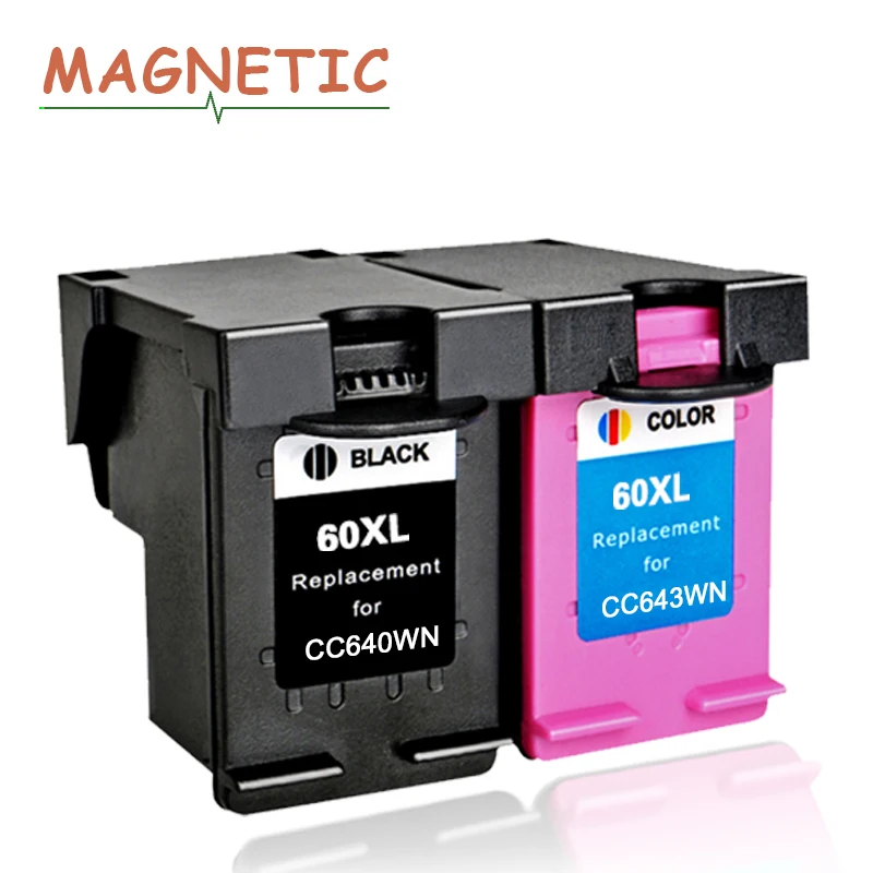 Cartuchos de tinta magnéticos compatibles para impresora HP60, HP 60 Deskjet  F2480, F2420, F4480, F4583, D2660, D2530, F4280, PhotoSmart C4683|ink  cartridge for hp|ink for hpink cartridge - AliExpress