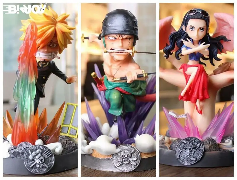 Аниме Слитная статуя Sanji Zoro Nico Robin Usopp мультяшная фигурка ПВХ модель для детей и
