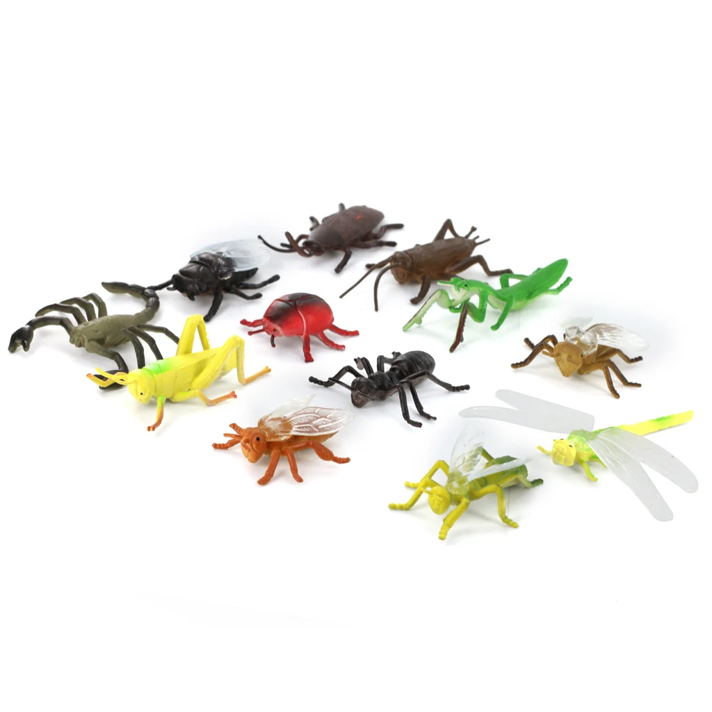 12 Assorted Plastic Insect Flying Bugs Animal PARTY BAG FILLER KIDS GIFT Toy