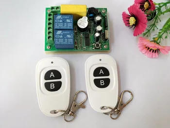 

AC 220 V 2 channel Wireless Remote Control Switch 1 receiver + 2 transmitter new + Smart home Simple operation