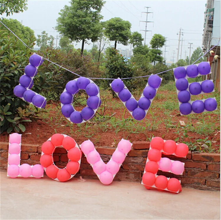 Love Balloons Grids Decorations Wedding Party Love Making Supplies