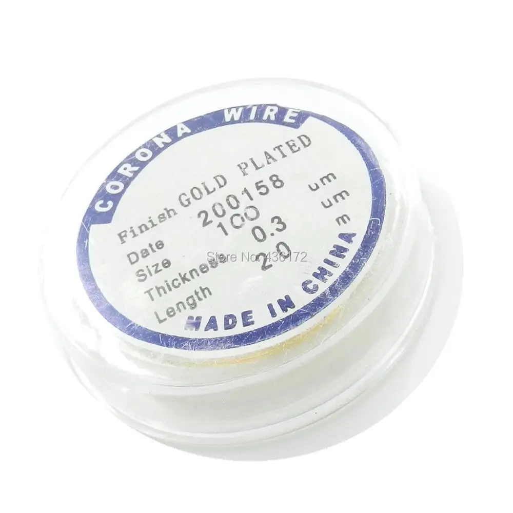 Classic Style Gold PLATED CORONA Wire, Size 100um,Length 20m for Ricoh