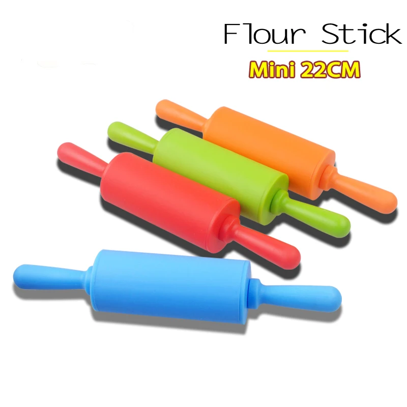 Силиконовые антипригарные мини Скалки для муки 22 см|rolling pins pastry boards|pastry boardmini rolling |