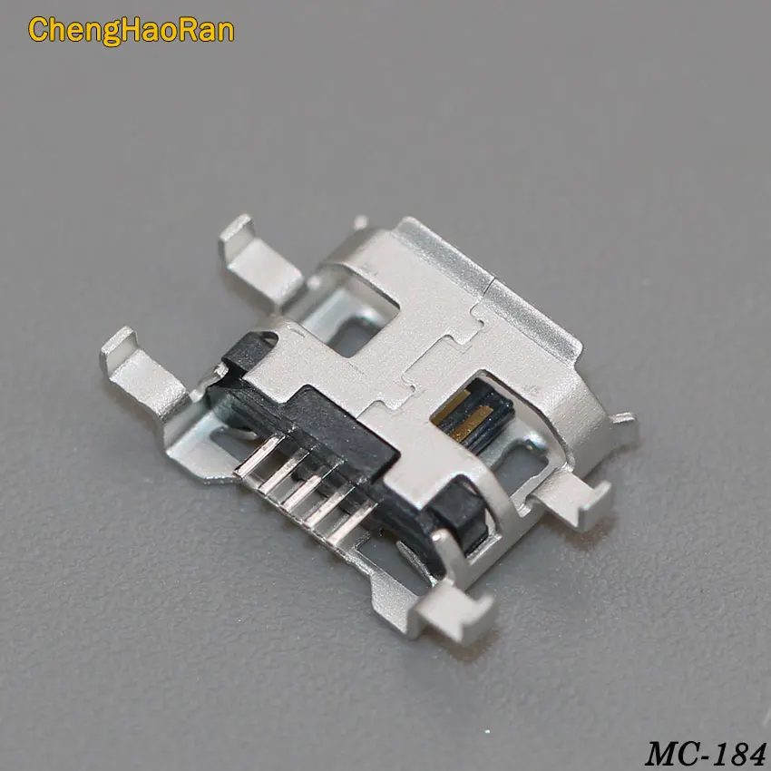 

ChengHaoRan 10pcs Micro USB Connector heavy plate B type 5pin 0.72mm have curling side Female Jack For Mobile Mini USB repair