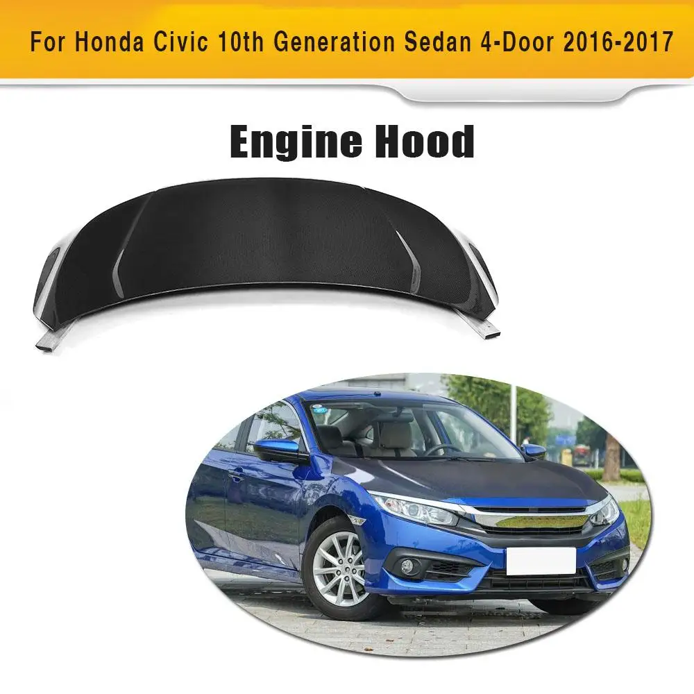Углеродного волокна Автомобиль отдел Капоты для автомобиля капюшон Обложка для Honda Civic