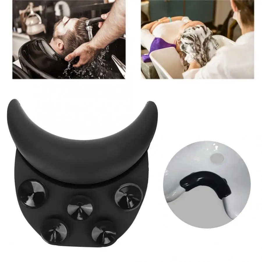 Силиконовая Изогнутая подушка для шампуня кровать для шеи Отдых для шеи с присоской ванночка для мытья волос аксессуары для умывальника инструменты для мытья волос