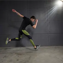 Всесезонные Для мужчин быстросохнущая сжатия Брюки для девочек Колготки для новорождённых обтягивающие леггинсы дно Фитнес Бодибилдинг