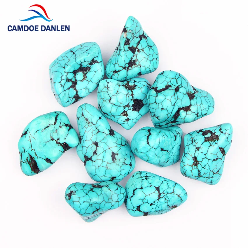 

18-25MM Irregular 100% Natural Stone Gravel Beaded Turquoises Beads Diy Necklace Bracelet Earring Making Aquarium Decoration