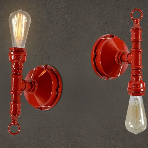 

Nordic Loft Style Antique Water Pipe Lamp Industrial Vintage Wall Light For Home Bedside Edison Wall Sconce Indoor Lighting