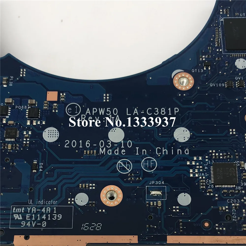  848219-001 848219-501 848219-601 Mainboard For HP ZBOOK15-G3 15 G3 Laptop Motherboard with SR2FQ i7