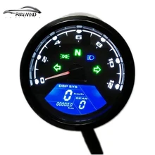 2017 12000 RMP kmh mph Universal LCD Digital Odometer Speedometer Tachometer Gear indicator Motorcycle Scooter Golf