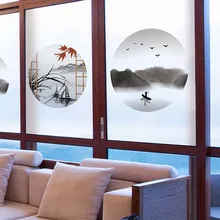 Заказной китайский стиль электростатического стекла стикер украшения прозрачный и Непрозрачный гостиной и мебель для учёбы venee