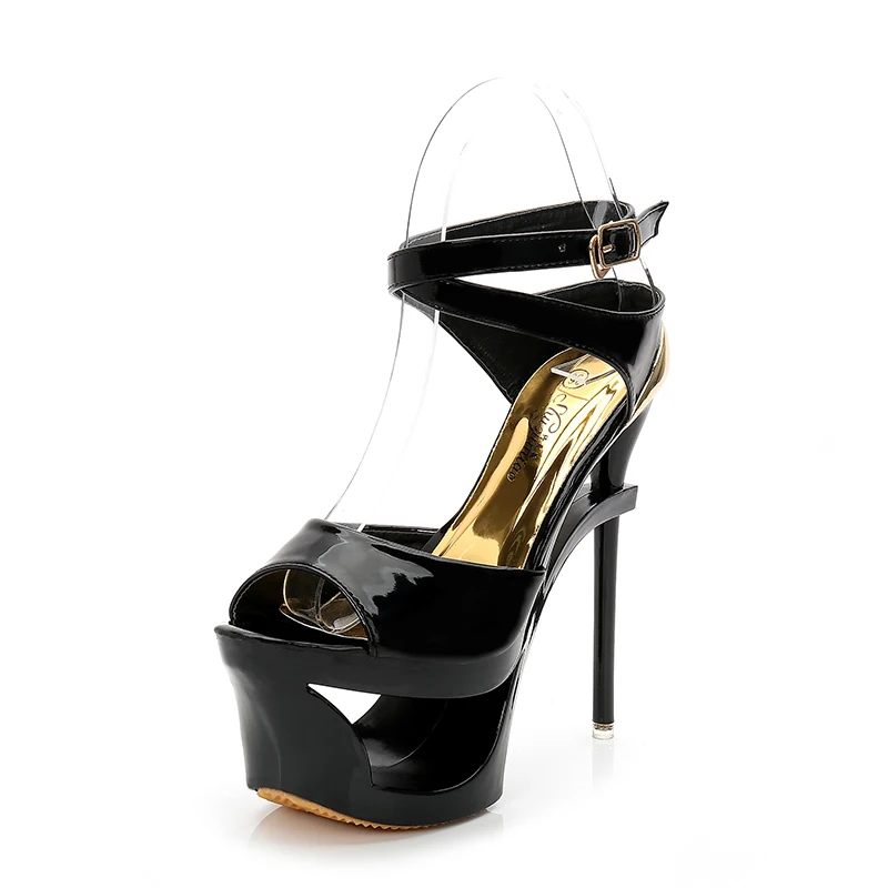 Модельная обувь для подиума; Высококачественная женская обувь; прозрачные босоножки; пикантные летние туфли на высоком каблуке 19 см; водонепроницаемые туфли на платформе и тонком каблуке