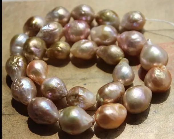 

A PAIR18"22-28MM SOUTH SEA PINK PURPLE PEARL NECKLACE AAA