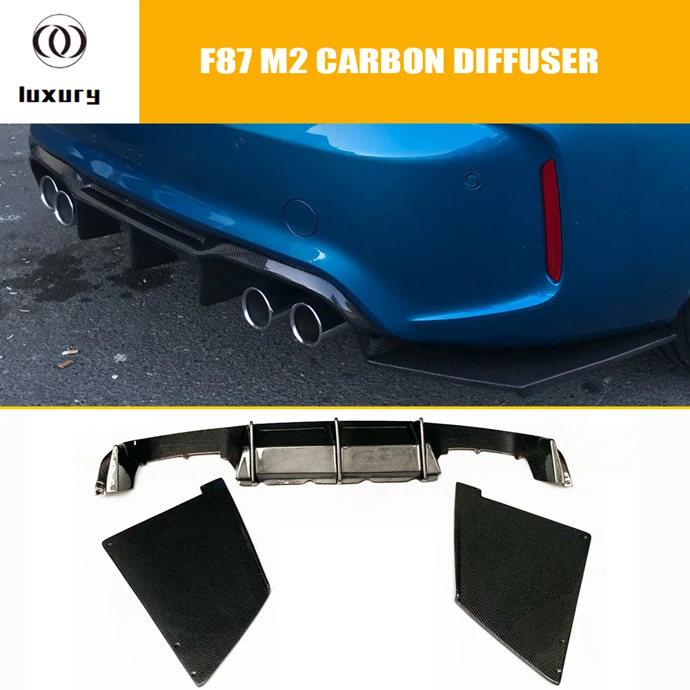 

F87 M2 Coupe TMC Style Carbon Fiber Rear Diffuser With Side Splitters for BMW Original M2 Only 3pcs / set