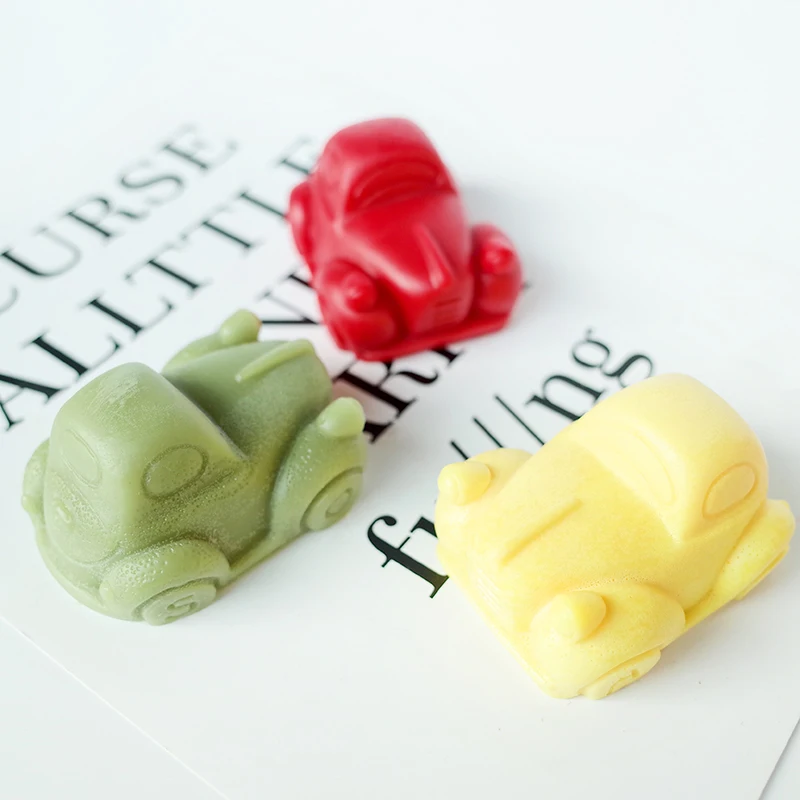 

Cartoon car silicone mold scented candle plaster diy creative classic car cartoon silicone mold Handmade soap mold