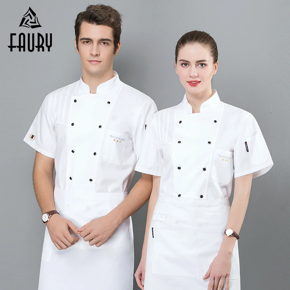 

Wholesale Unisex Kitchen Chef Restaurant Uniform Shirt Breathable Double Breasted Chef Jacket Restaurant Hotel Cook Work Clothes