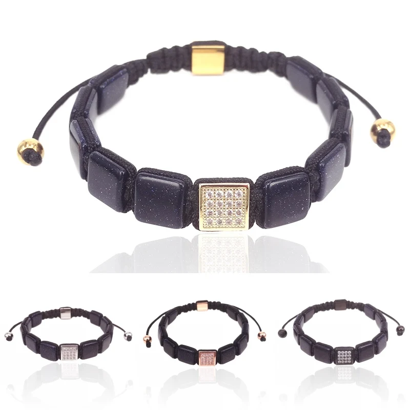 BlueSand Square(White CZ)