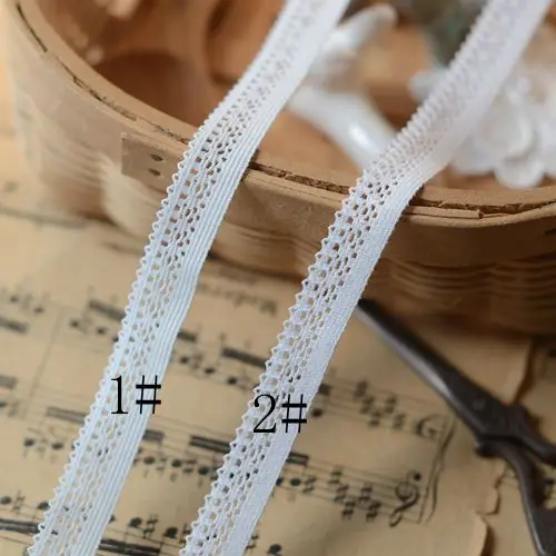 

1/meter m white light pink stretch lace width 1.1 cm