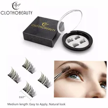 CLOTHOBEAUTY Magnetic Eyelashes with 2 Magnets, Handmade No Glue Natural Soft Reusable Magnetic False Eyelashes Extension(MA-01)