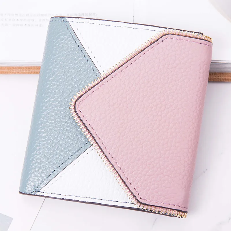 Cartera de mujer borla sélida a la moda para tarjetas crédito pequecana marca lujo cuero carteras y monede|Кошельки| |