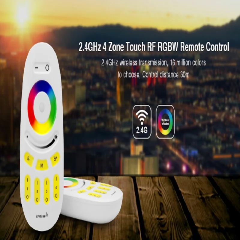 Mi светильник светодиодный Кнопка контроллера/Touch RF Беспроводной дистанционного 2,4G 4-зоны FUT095 FUT096 RGB RGBW для Светодиодная лампа milight полосы