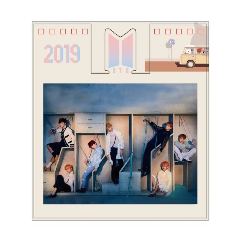 

2019 Kpop BTS Bangtan Boys Calendar Desk Calendar Daily Schedule Planner Fans Gift 2019.01~2019.12