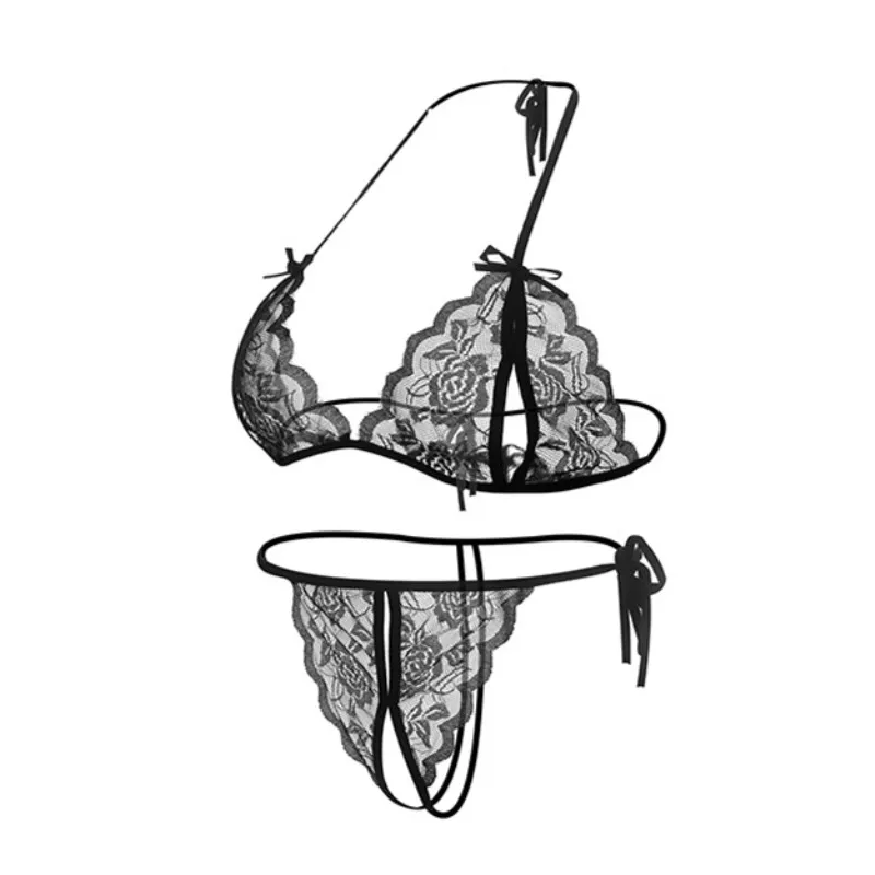 Lace Transparent Push Up Bras Women Lingerie Set Sexy Porno Bralette Set Erotic Lingerie Femme Wire Free Underwear Bra+Set Women