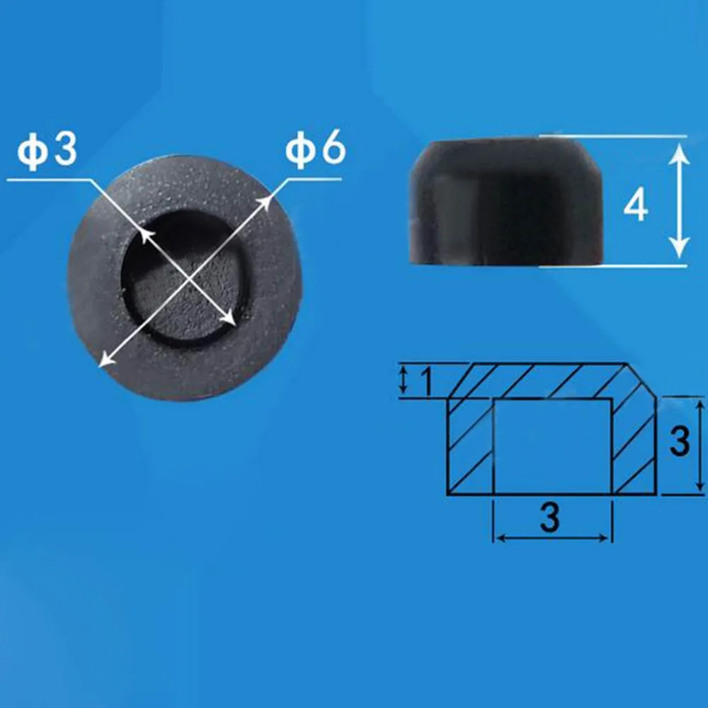 100 шт силиконовый колпачок с круглым отверстием 6*6 мм кнопочный переключатель Крышка тактильная Крышка для 6*6 мм круглые Тактильные переключатели