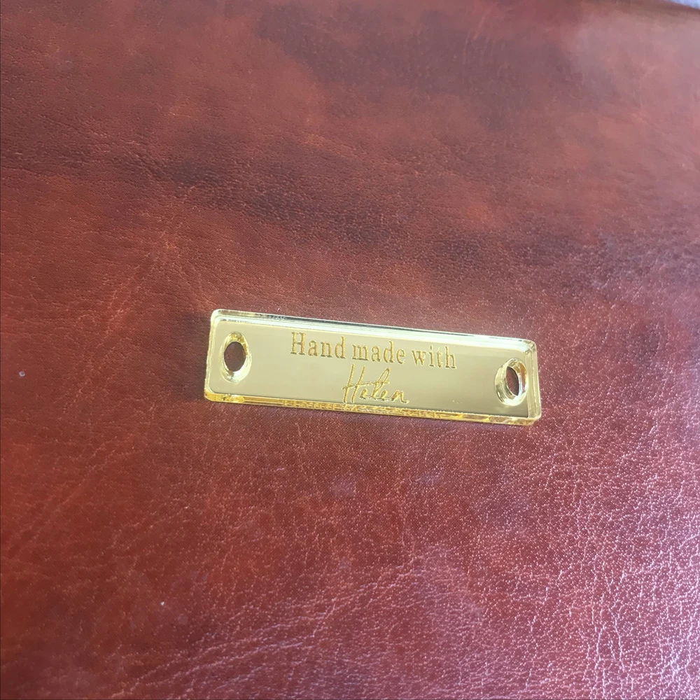 Personalized acrylic tag,clothing tag,sewing on acrylic labels tags, crochet hatsglovesbag,Custom labels for handmade products (5)