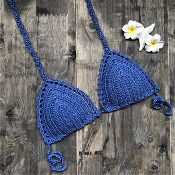 

Women Crochet Bralette Knit Bra Boho Beach Woven Bikini Halter Crop Top Lace Vest Crop Top Knitted Bra Beachwear Tank Holiday