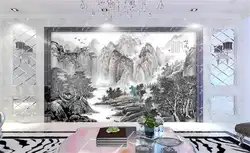 3d обои на заказ photomural нетканые китайский чернил пейзаж Картина украшения 3D настенная обои для стен 3d