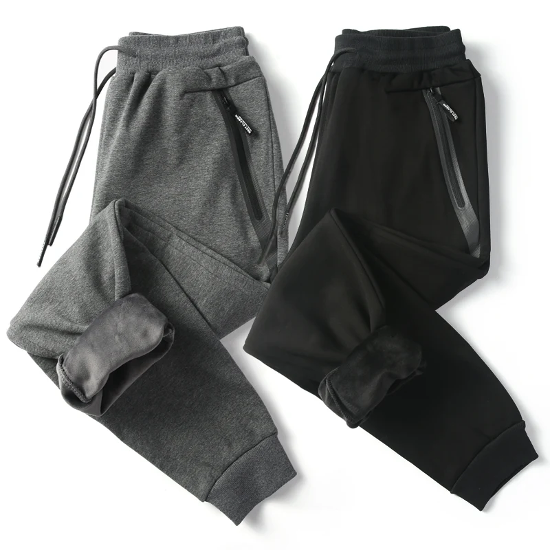 Новые мужские штаны, теплые леггинсы для мужчин, плотные бархатные штаны для зимы, спортивные штаны для бега, хлопковые облегающие повседневные брюки, большие размеры, C93J