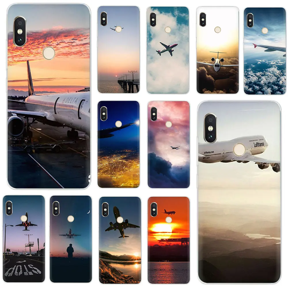 

Aircraft Airplane fly travel cloud Sky Luxury Hard Phone Cover Case for Xiaomi Mi Mix 2S Max 3 F1 9 SE A2 6 A1 9T CC9e A3 pro