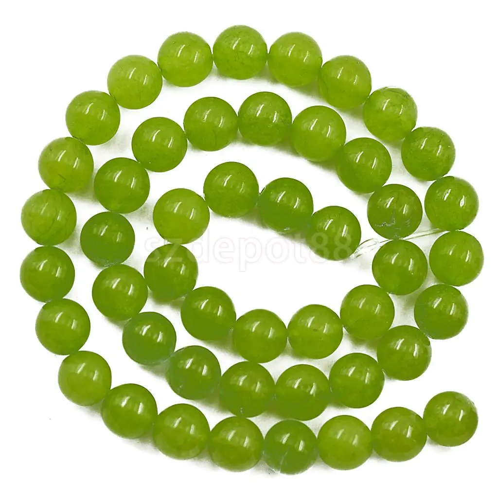 

6mm Lime Green Round Loose Beads Strand 15inch''